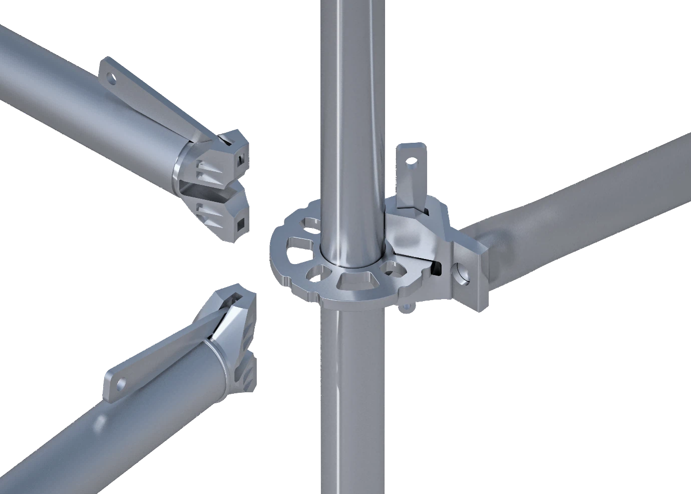 Ringlock Scaffolding Rosette Connector and Ledger Assembly Ringlock Scaffolding Rosette Connector and Ledger Assembly